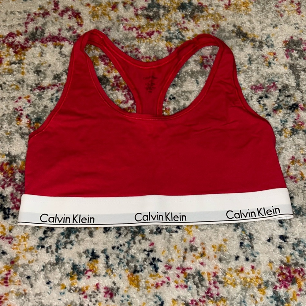 Red Calvin Klein Bra